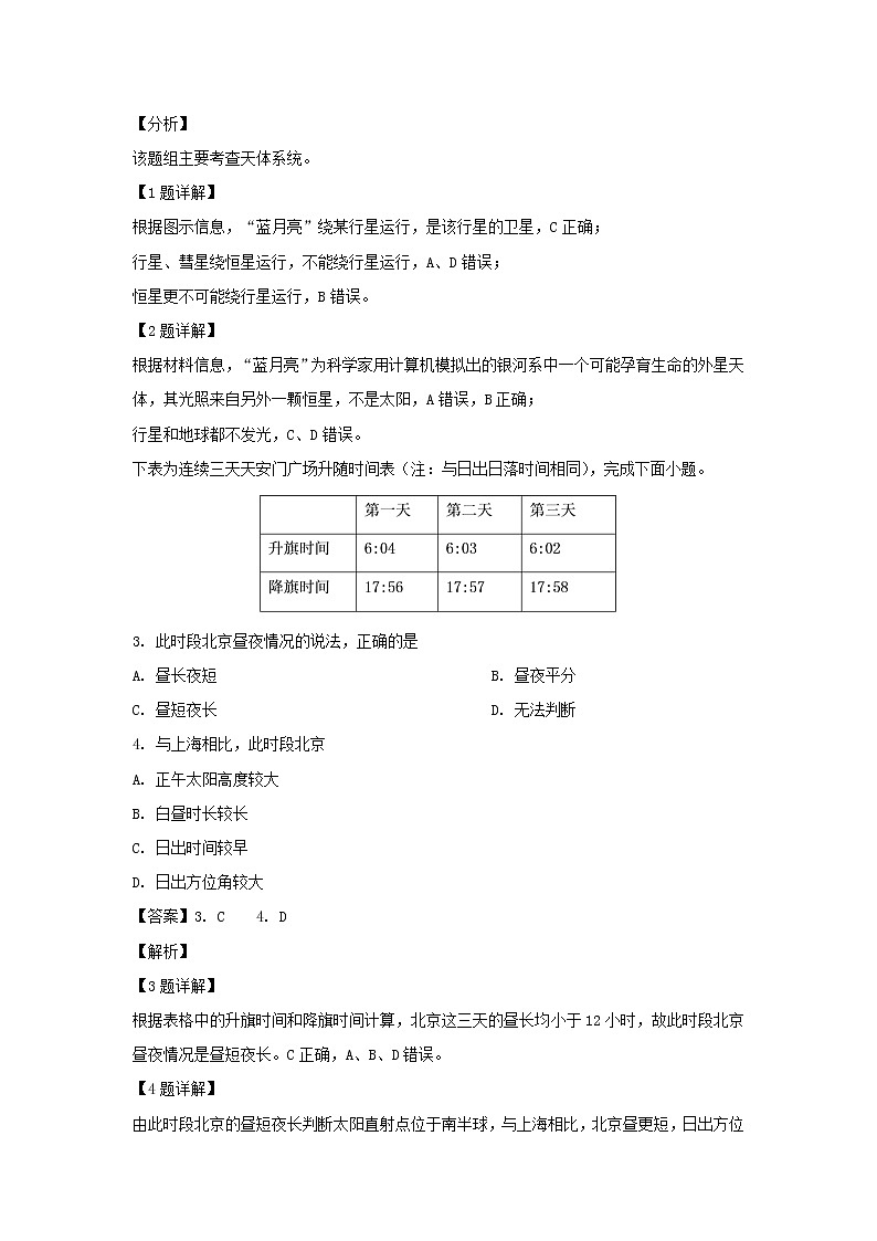 【地理】广东省湛江市2018-2019学年高一下学期期末考试（解析版）02