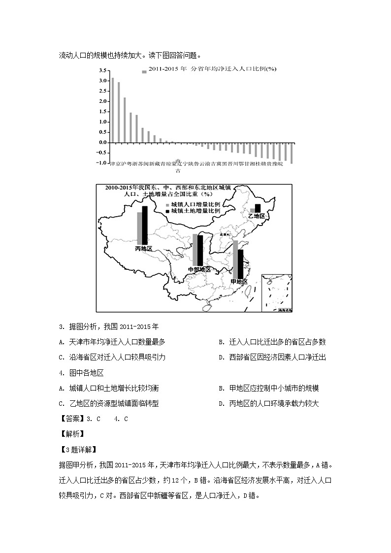 【地理】江苏省苏州市2018-2019学年高一下学期期末调研试卷地理（选修）02