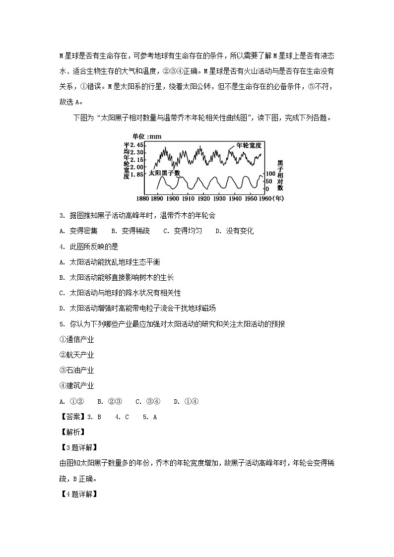 【地理】黑龙江省哈尔滨市第三中学2018-2019学年高一上学期期末考试（解析版）02