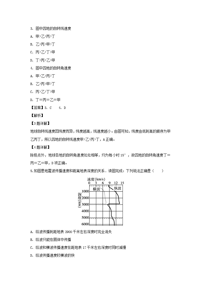 【地理】安徽省合肥市众兴中学2018-2019学年高一上学期期末考试（解析版）02