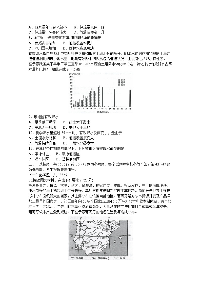 河南省2020届高三6月质量检测巩固卷文综地理试题02