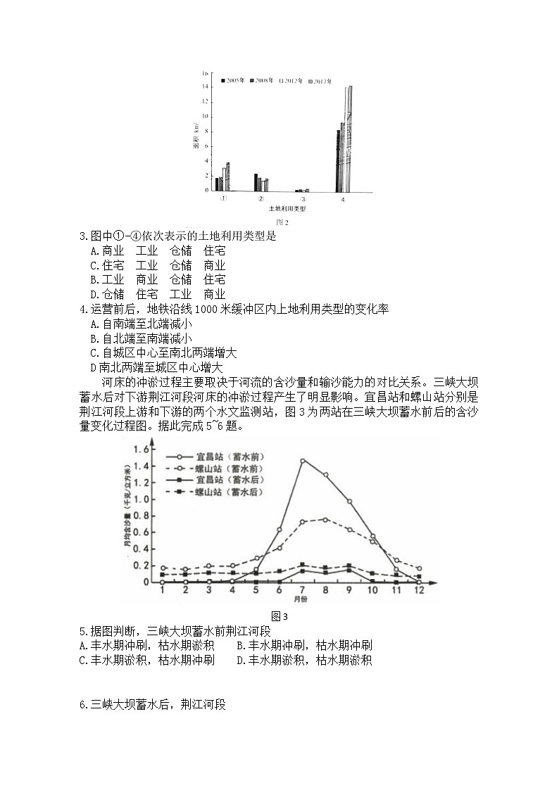 山东省淄博市部分学校2020届高三6月阶段性诊断考试地理试题02