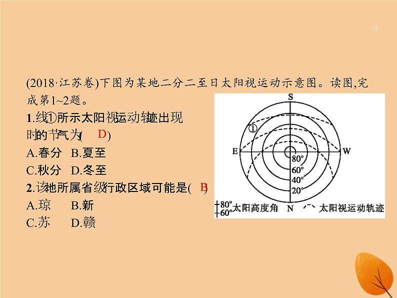 2020年高考地理二轮复习：专题一地理图表和地球运动第3讲地球运动的地理意义（35张PPT）02