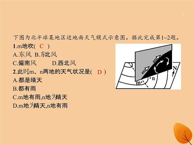 2020年高考地理二轮复习：专题三大气运动和天气、气候第7讲常见天气系统（35张PPT）02