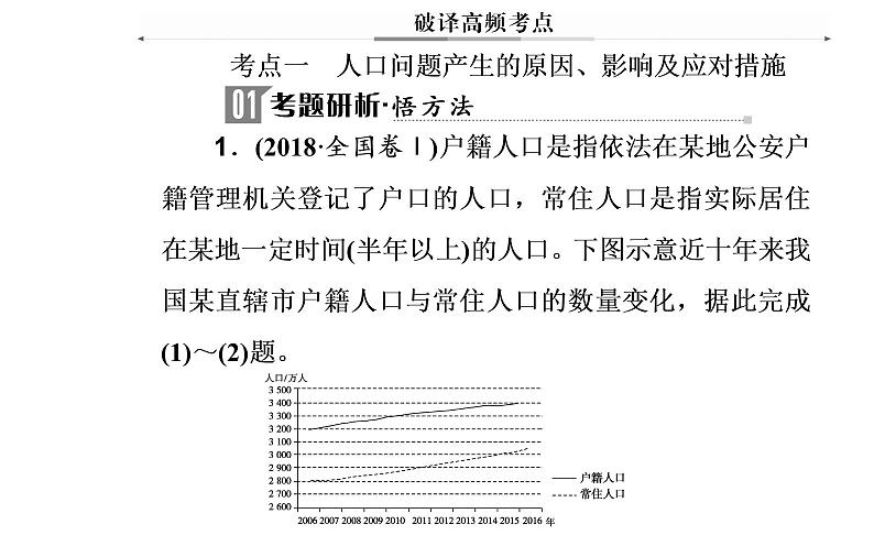 2020年高考二轮专题复习：第1部分 专题4 第1讲 人口问题（40张PPT）04