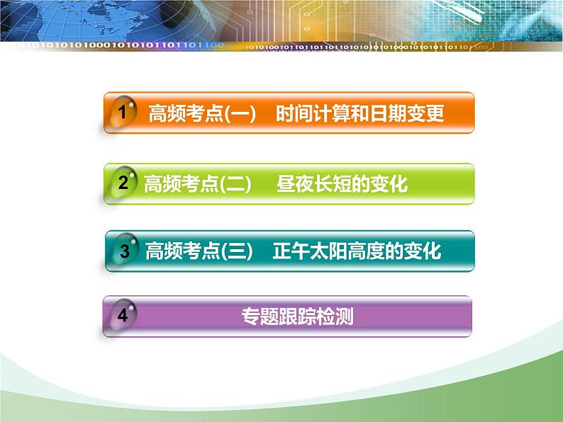 2020届高考地理二轮复习课件： 地球运动（49张）03