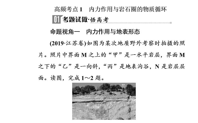 2020届高考地理二轮复习课件：专题4 考点1 内力作用与岩石圈的物质循环（33张PPT）第3页