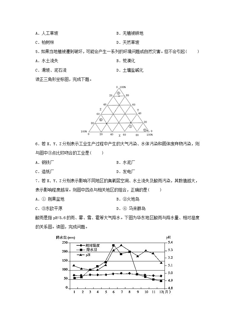 【地理】陕西省吴起高级中学2019-2020学年高二下学期第三次质量检测试题02