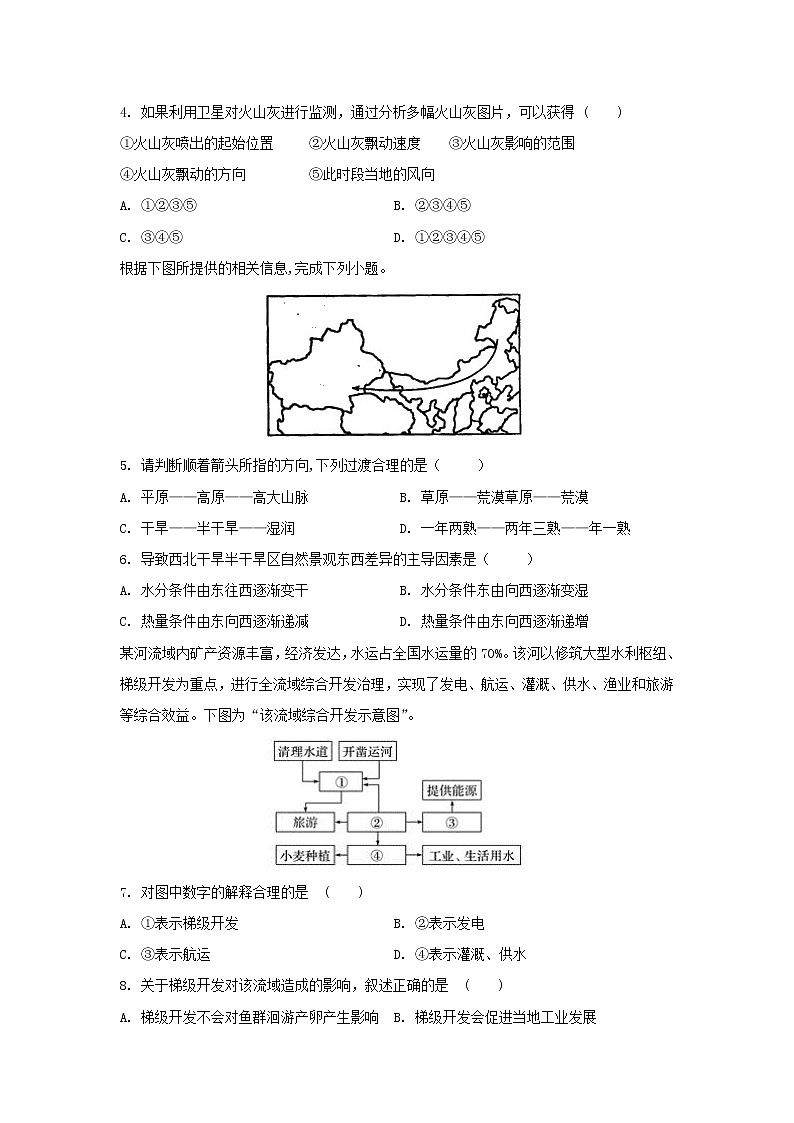 【地理】广东省湛江市第二十一中学2019-2020学年高二下学期开学考试试题（解析版）02