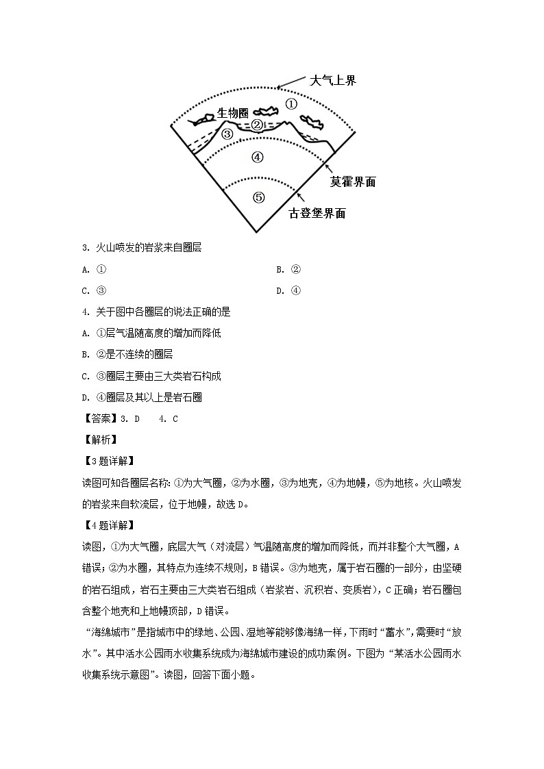 【地理】江苏省苏北2019-2020学年高二上学期学情调研试题（合格考）（解析版）02