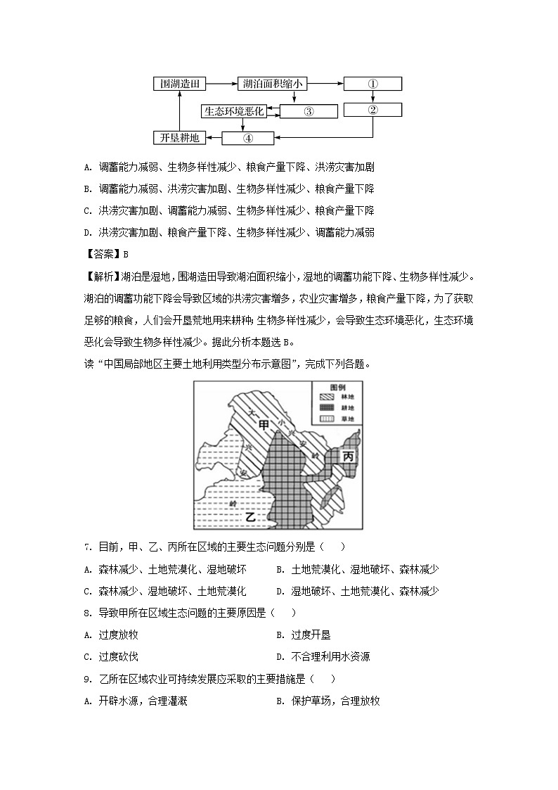 【地理】湖北省普通高中联考协作体2019-2020学年高二上学期期中考试试题（解析版）03