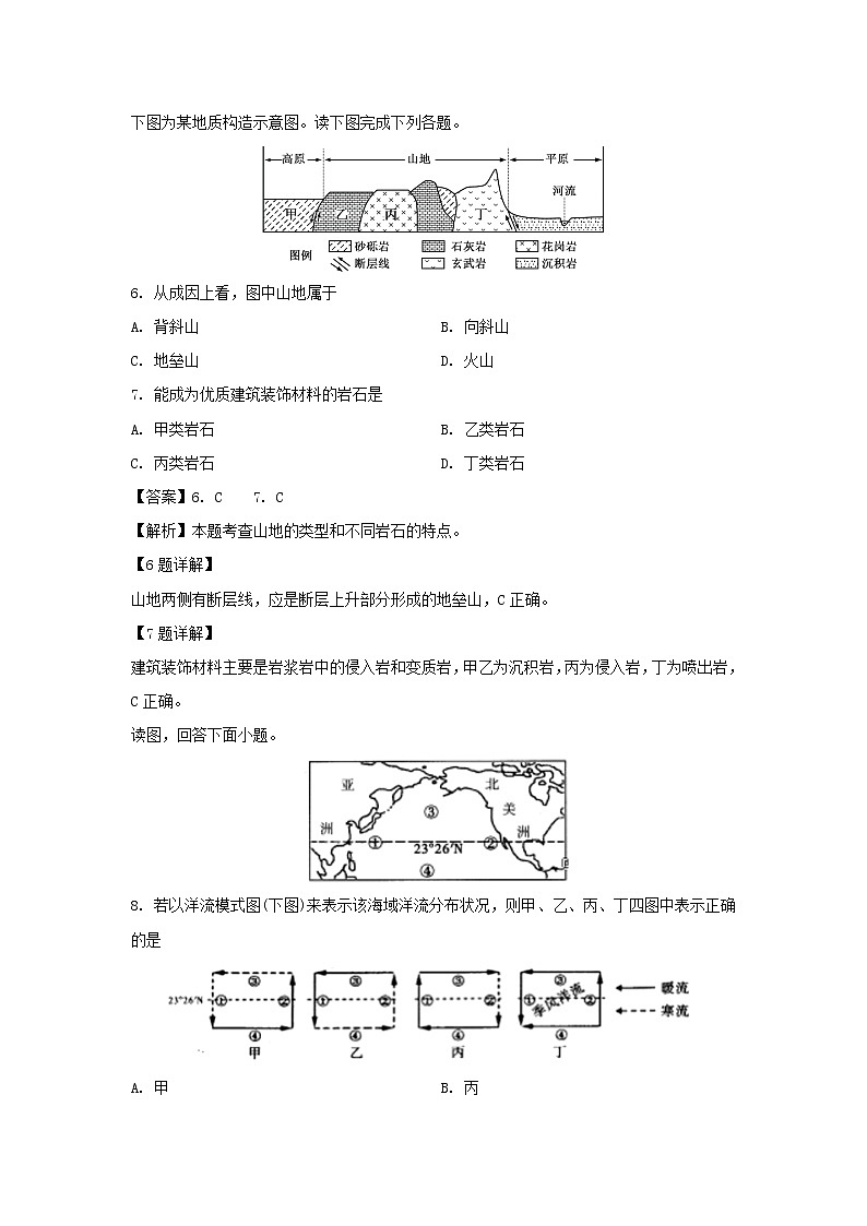 【地理】湖南省邵阳市洞口县第四中学2019-2020学年高二上学期期中考试试题（解析版）03