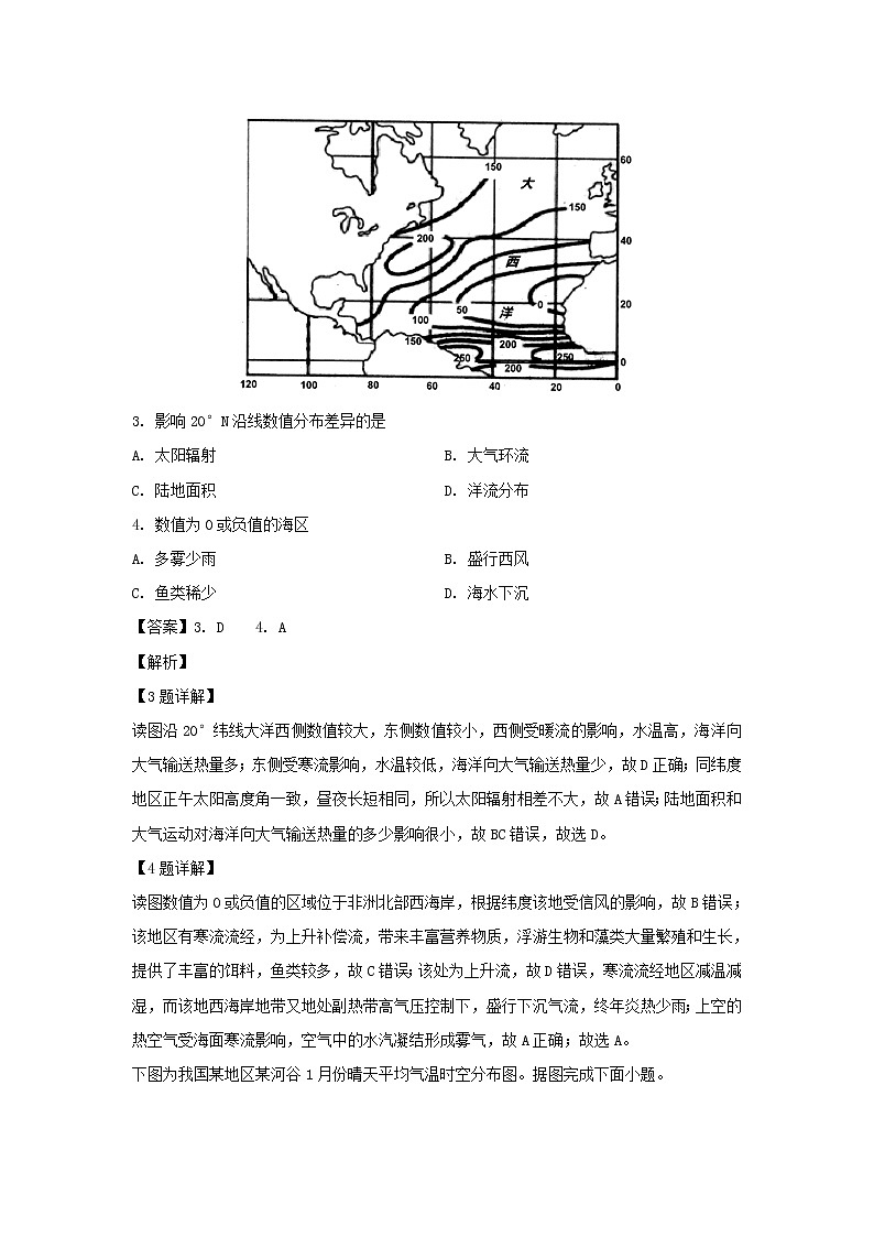 【地理】湖北省荆州中学、宜昌一中两校2019-2020学年高二上学期期末考试试题（解析版）02