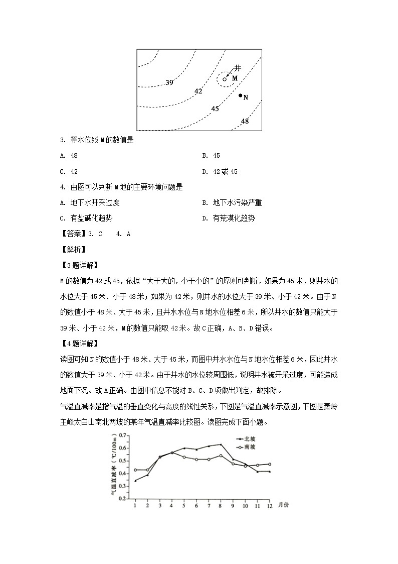 【地理】宁夏银川一中2019-2020学年高二上学期期末考试试题（解析版）02