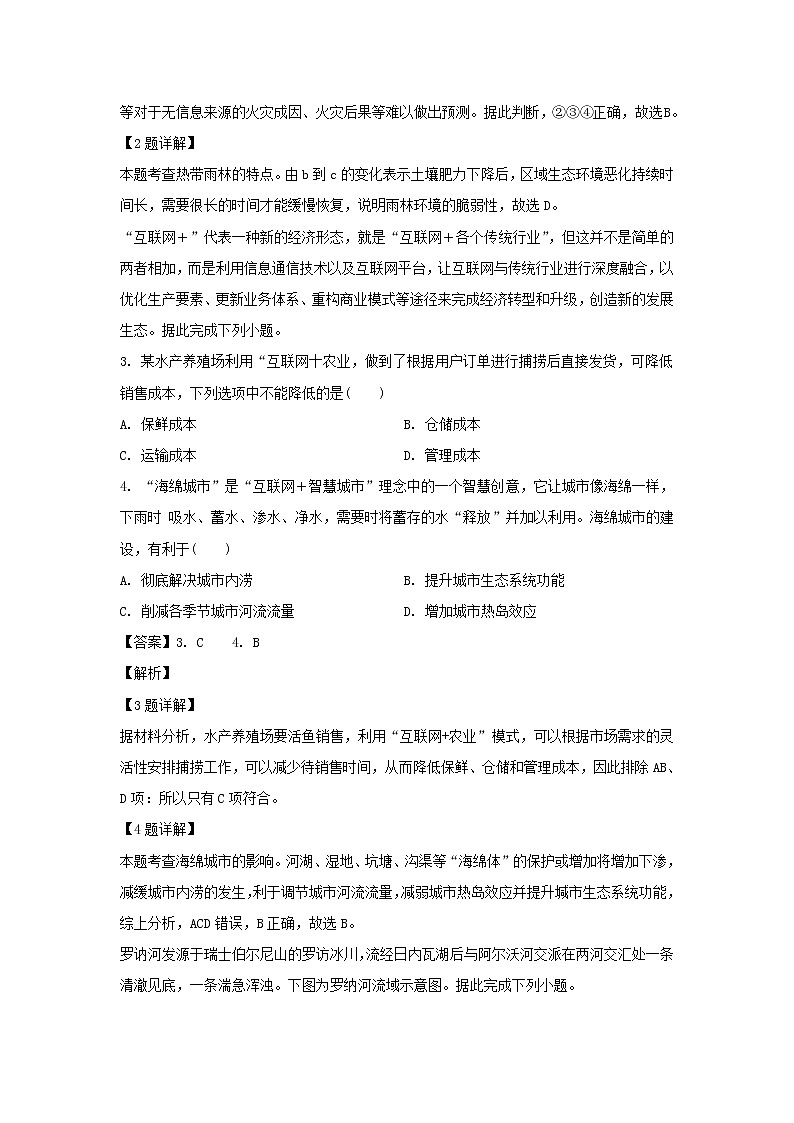 【地理】河南省豫西名校2019-2020学年高二12月联考试题（解析版）02