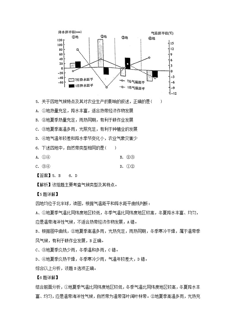 【地理】山西省长治市第二中学2019-2020学年高二12月月考试题（解析版）03