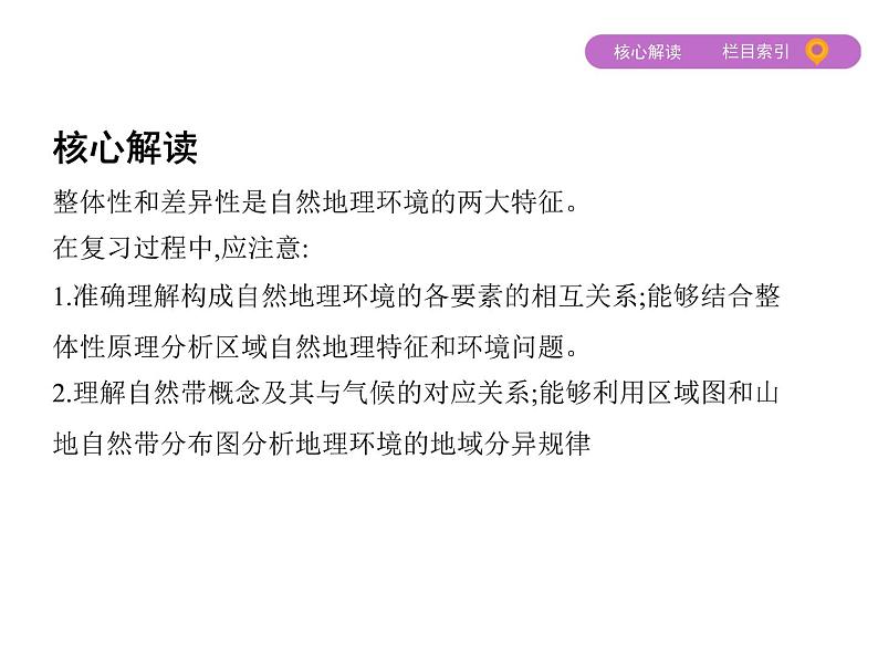 2019届 二轮复习：专题六　地理环境的整体性和差异性 课件（59张）第4页