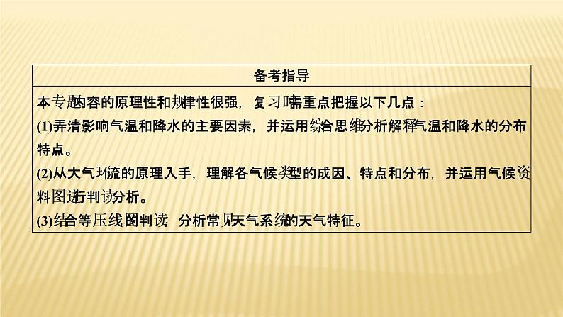 2019届 二轮复习：专题二 大气的运动规律 第1课时 课件（38张）（全国通用）02