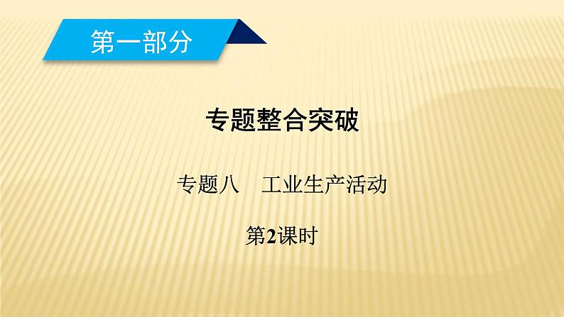 2019届 二轮复习：专题八　工业生产活动 第2课时 课件（39张）（全国通用）第1页