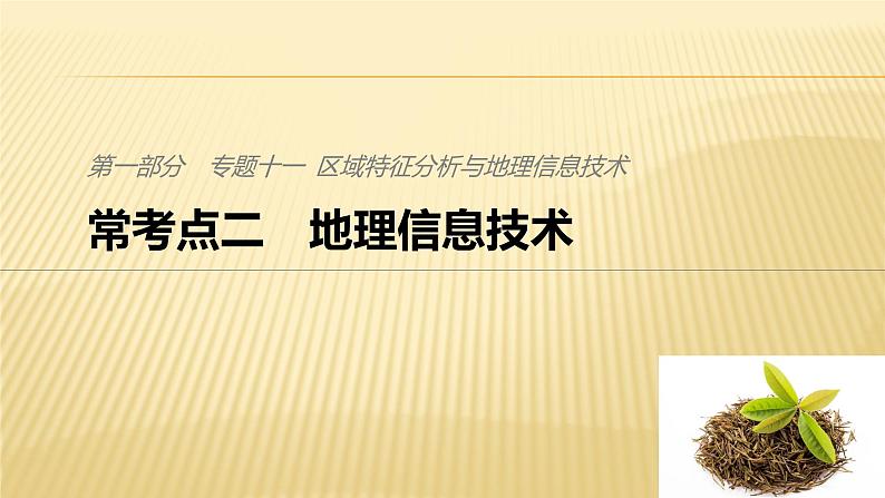 2019届二轮 复习 ：专题十一 区域特征分析与地理信息技术 常考点二 课件（28张）（全国通用）01