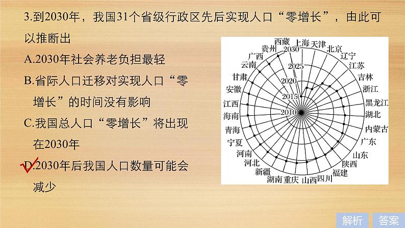 2019届二轮 复习课件：专题七 人口和城市 常考点一 课件(34张 )（全国通用06