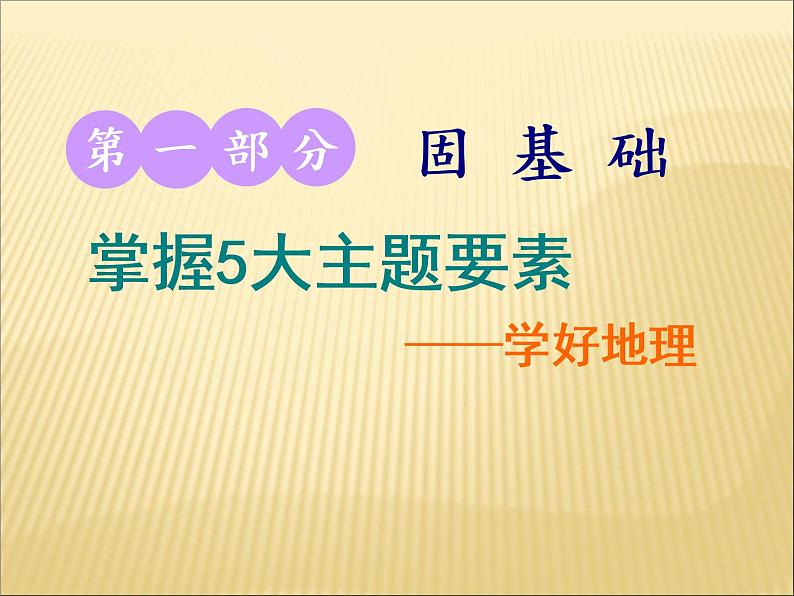 2019届二轮复习 ：第一部分 五大主题要素之（一） 地球 课件（67张）（全国通用）01