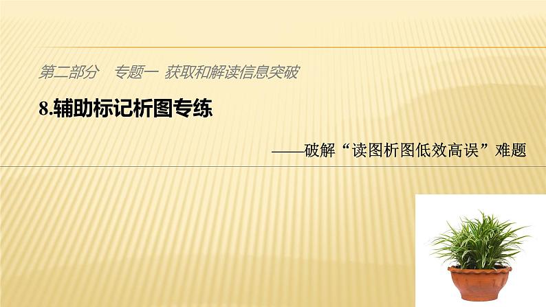 2019届  二轮 复习  ：第二部分 专题一 获取和解读信息突破 8 课件（27张）（全国通用）01