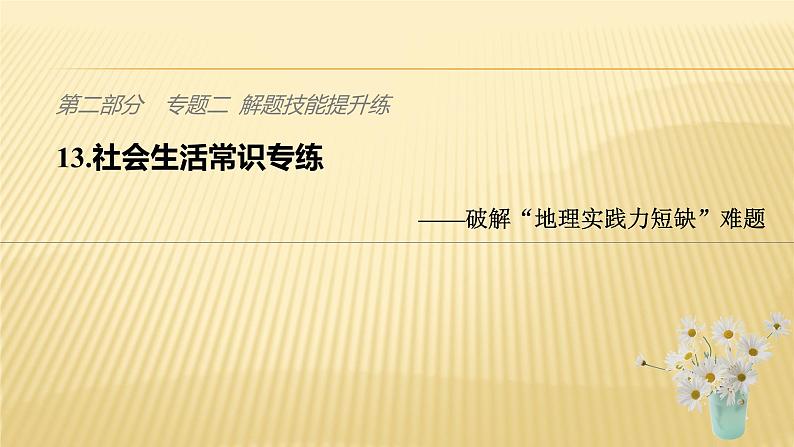 2019届 二轮 复习 ：第二部分 专题二 解题技能提升练 13 课件（36张）（全国通用）01