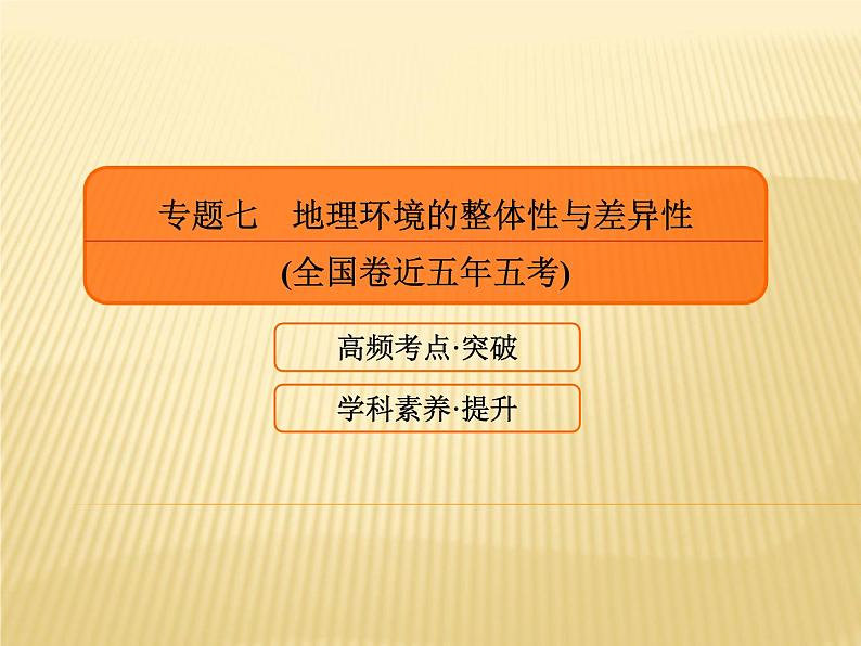 2019届 二轮复习 ：专题七　地理环境的整体性与差异性课件（63张）（全国通用）02