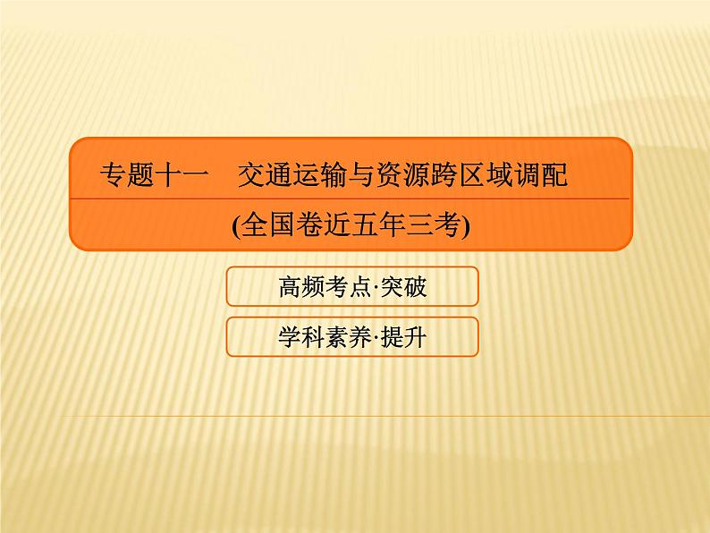 2019届 二轮复习 ：专题十一　交通运输与资源跨区域调配课件（55张）（全国通用）02