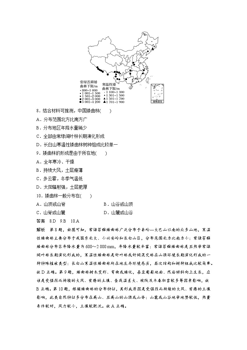 2019届 二轮复习高考选择题专练 专练十一特征及成因分析型 作业（全国通用）Word版含解析第3页