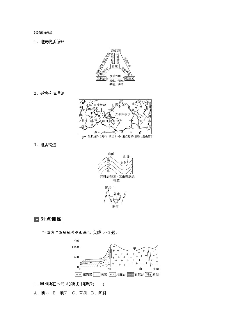 2019届二轮 复习 ：专题四 地质地貌原理 常考点一  作业（全国通用） Word版含解析第2页