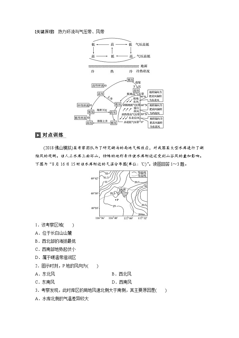 2019届 二轮 复习 ：专题二 大气运动原理 常考点二 作业 （全国通用）Word版含解析02