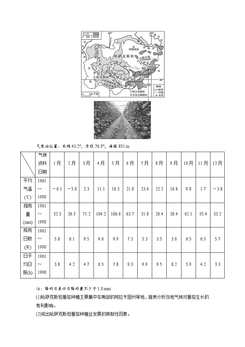 2019届 二轮复习  高考非选择题专练 专练五  以区域农业发展为核心的要素整合题作业 （全国通用） Word版含解析第3页