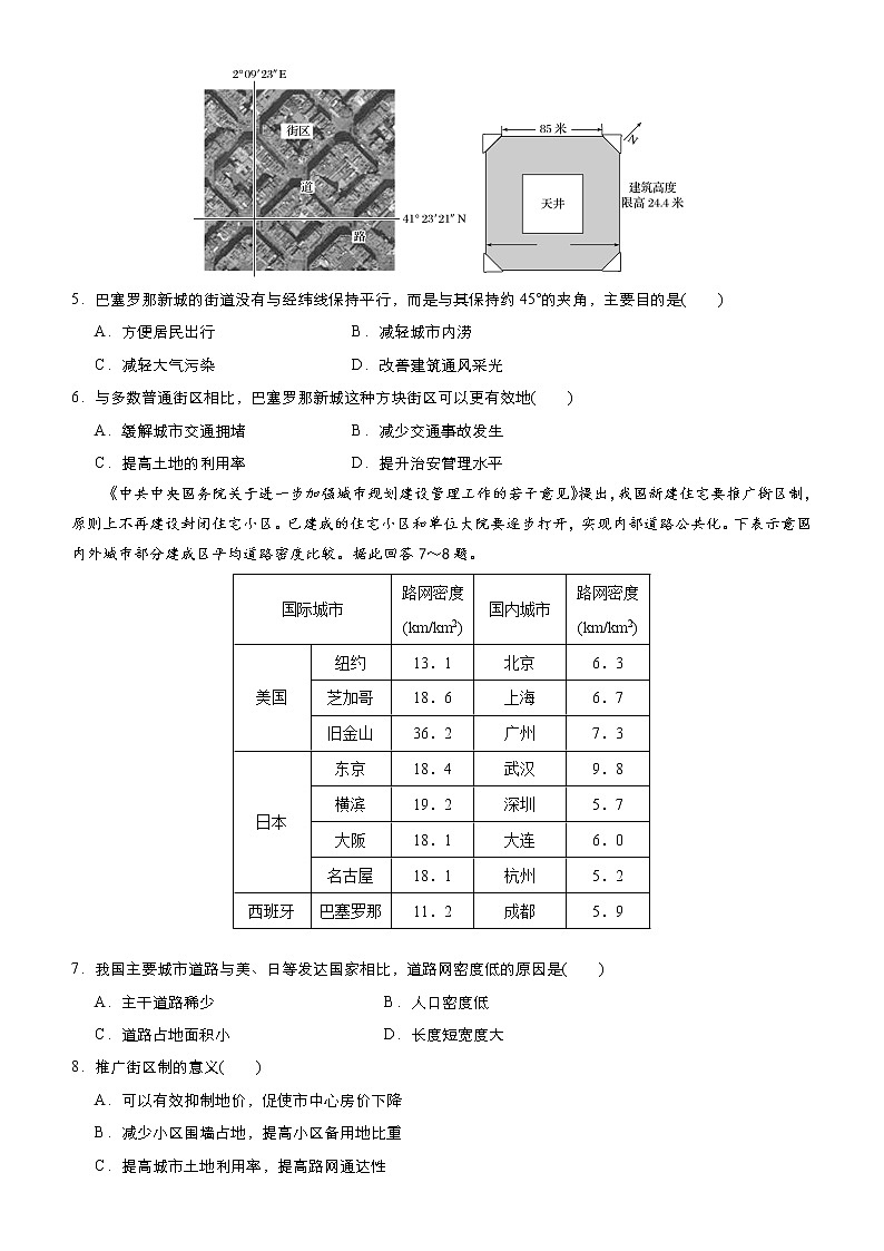2019届 二轮复习 小题狂做专练 21 城市化作业 （全国通用） Word版含解析02