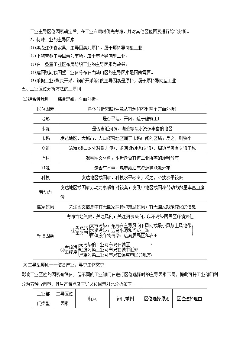 2019届 二轮复习微专题9.1 工业与可持续发展学案 （全国通用） Word版含解析03