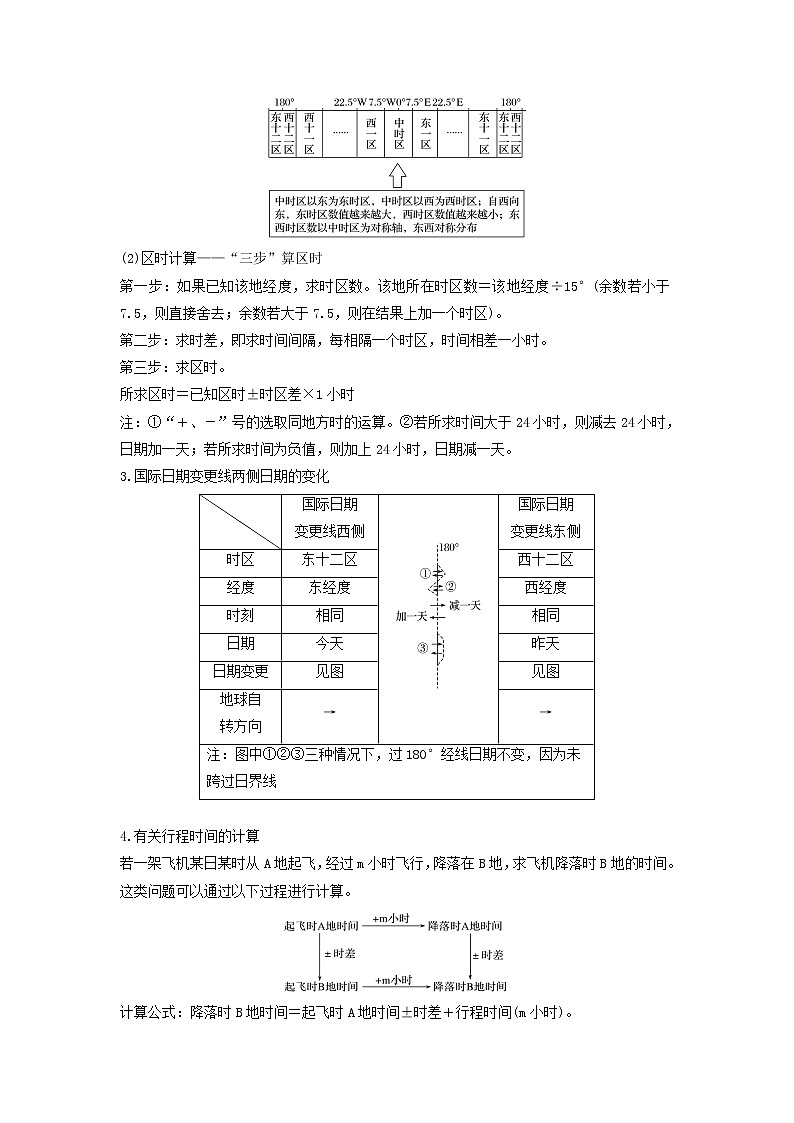 2019届 二轮复习专题一地球运动微专题2时间计算   学案（浙江选考）Word版02