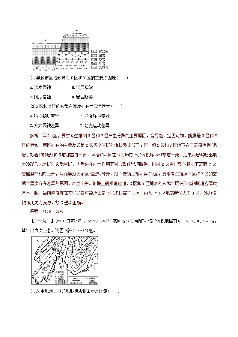 2019届二轮复习专题04 地壳运动规律（命题猜想）-2019年高考地理命题猜想与仿真押题 学案（全国通用） Word版含解析03
