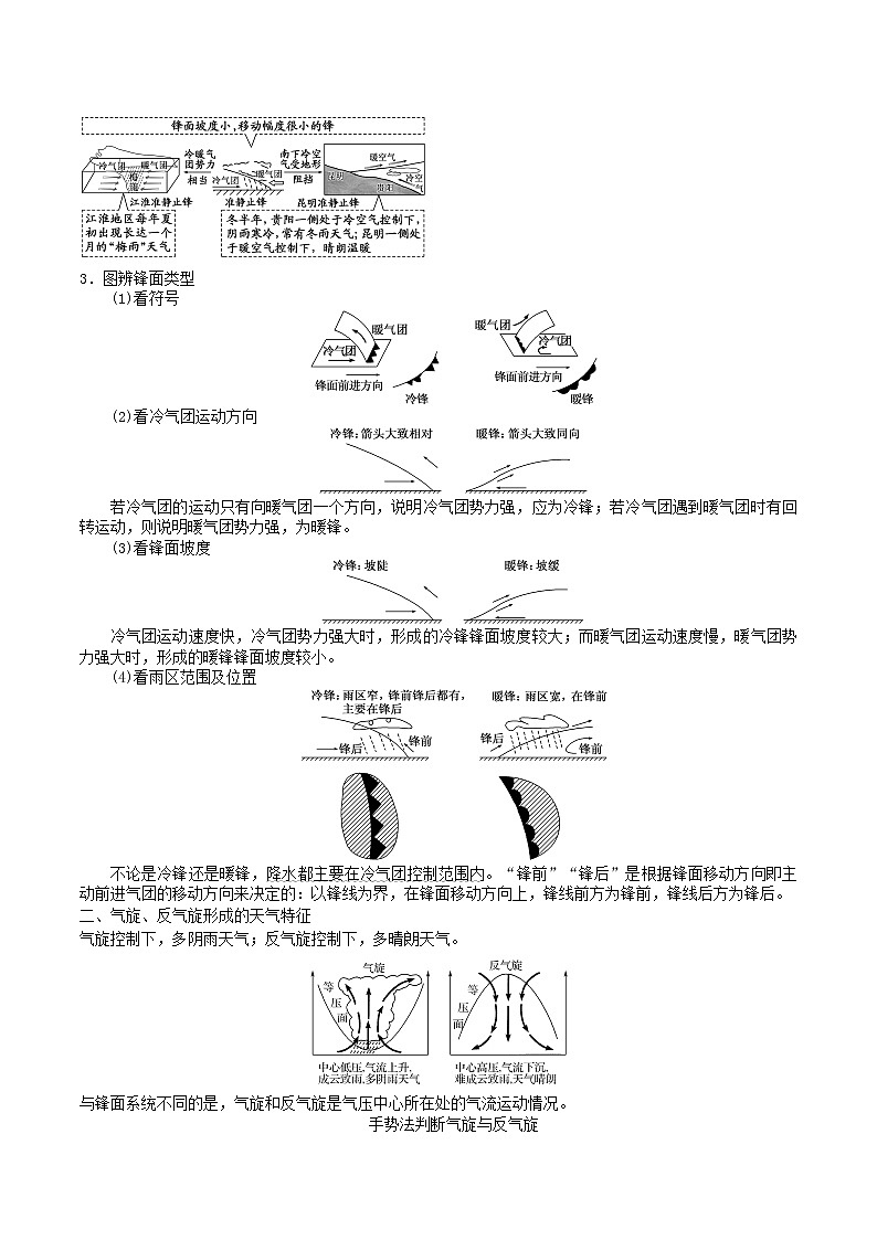 2019届 二轮复习 微专题2.5 天气系统  学案 （全国通用） Word版含解析 】02