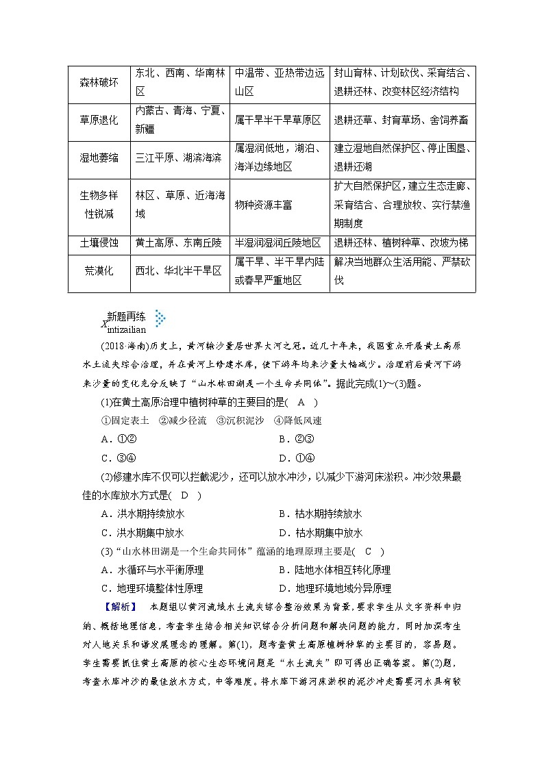 2019届 二轮复习 ：专题九 区域可持续发展   学案（全国通用） Word版含答案03