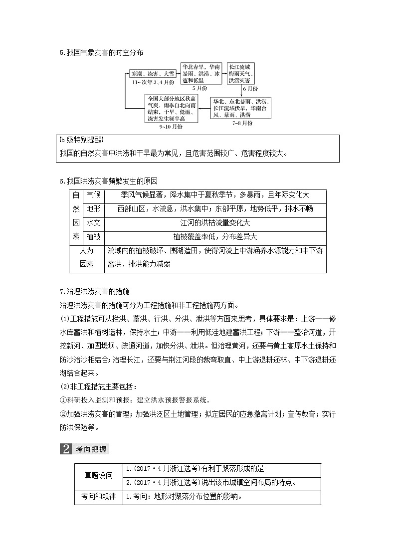 2019届  二复习  专题四自然地理规律与人类活动微专题17地形对人类活动的影响与自然灾害学案（浙江选考）Word版03
