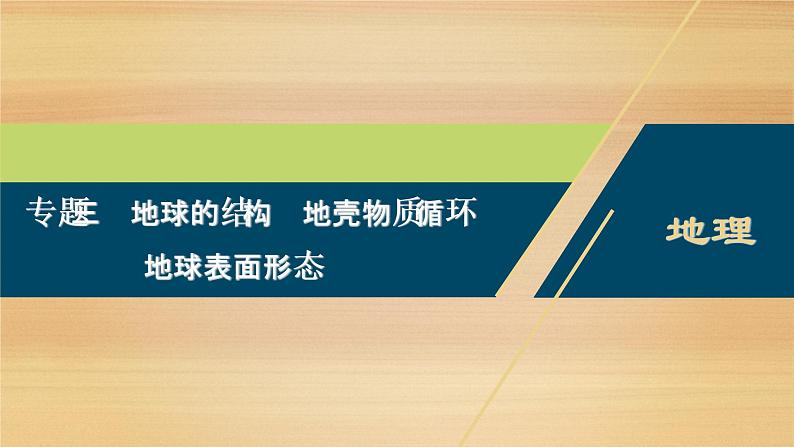 2020届 浙江高考地理二轮：专题三　地球的结构　地壳物质循环　地球表面形态 课件（80张）01