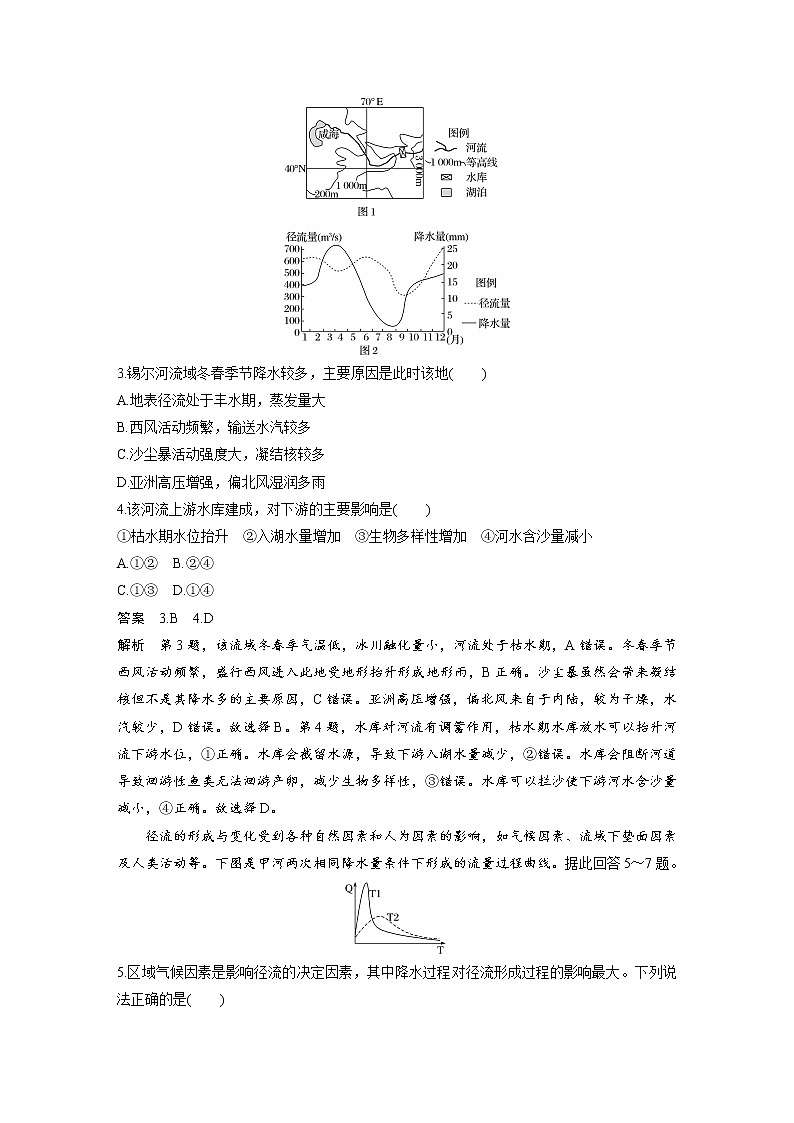 2020届《考前三个月》二轮复习专题突破练：专题三　水体运动原理02