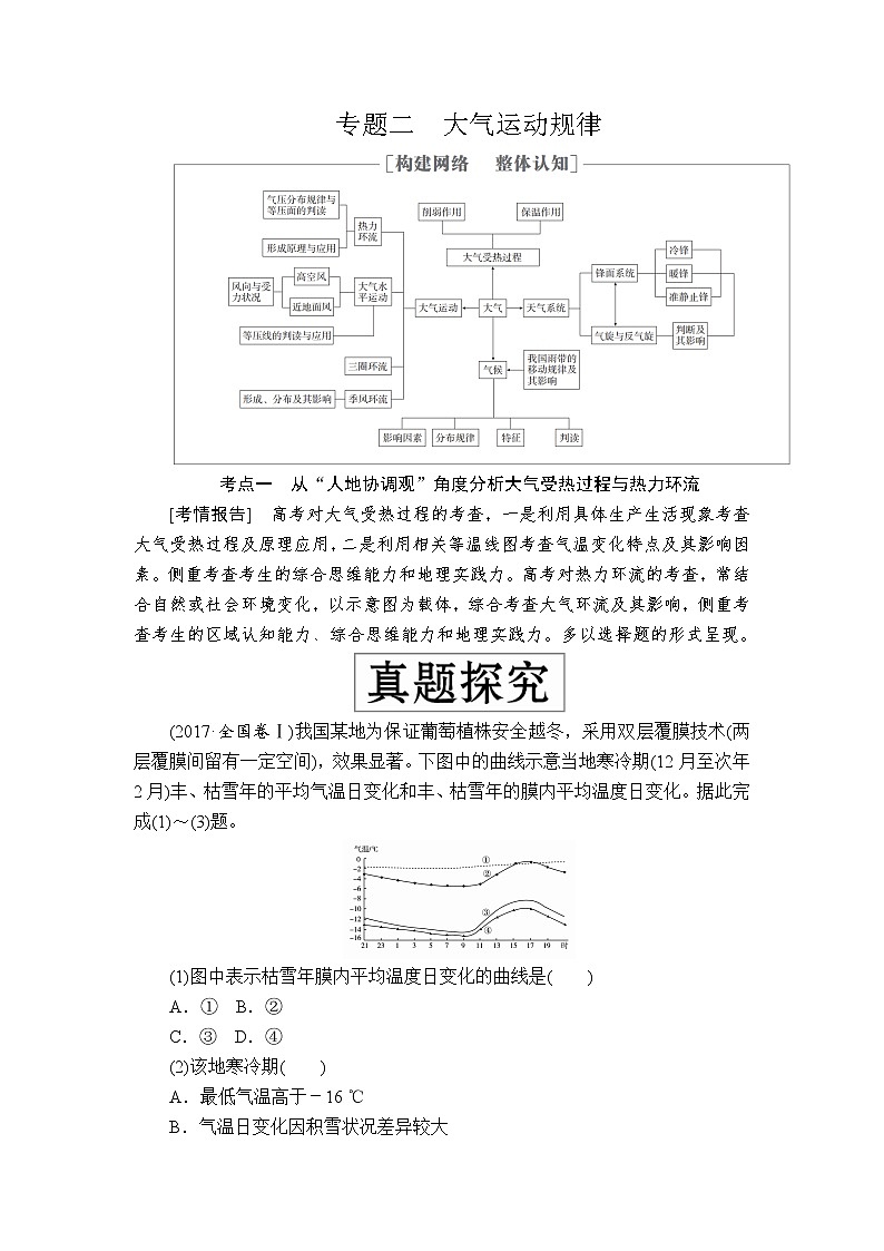 2020届《提分教程》高考地理二轮复习：专题二　大气运动规律01