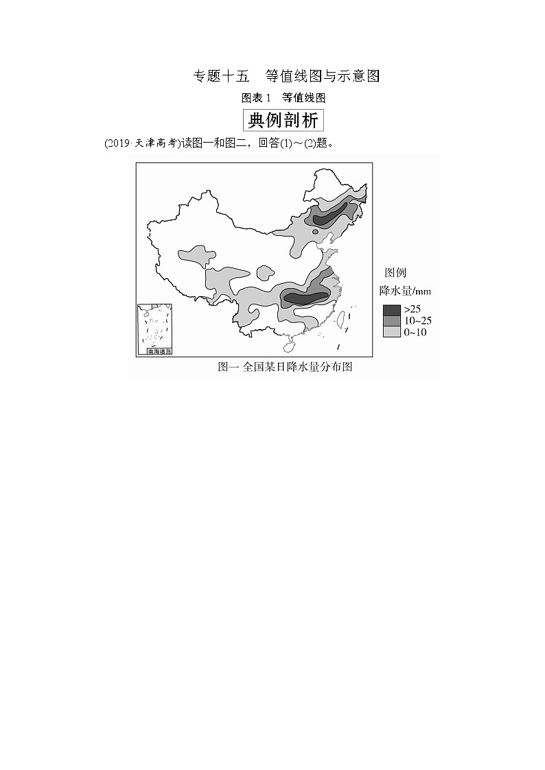 2020届《提分教程》高考地理二轮复习：专题十五  等值线图与示意图01