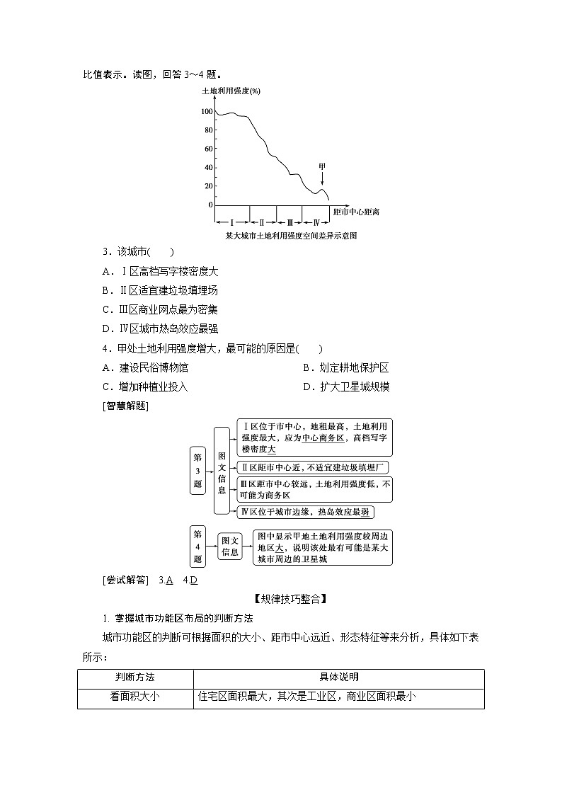 2020届 高考地理二轮考前复习方略微专题八　城市发展理论课标版  学案Word版含解析02