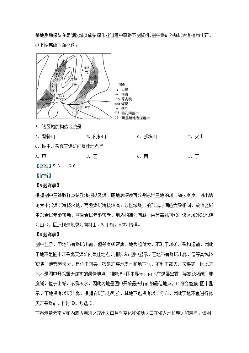 天津市河北区2020届高三总复习质量检测（一）地理试题03