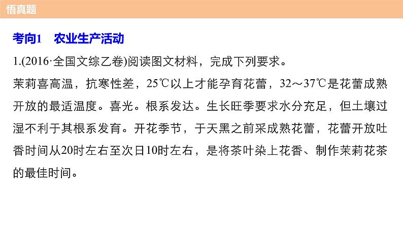 2018版步步高《考前三个月》专题课件：专题五 必考点16 农业生产及其影响03