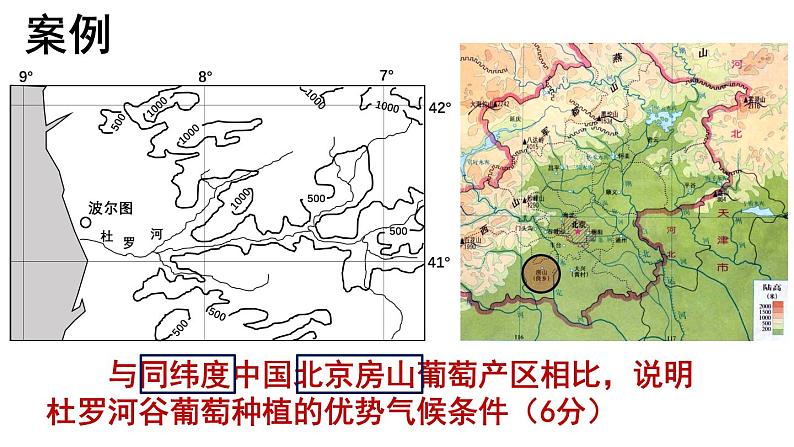 2018广东高考地理二轮复习课件：示范农业区位因素分析以葡萄牙的酿酒葡萄为例 （20张PPT）06