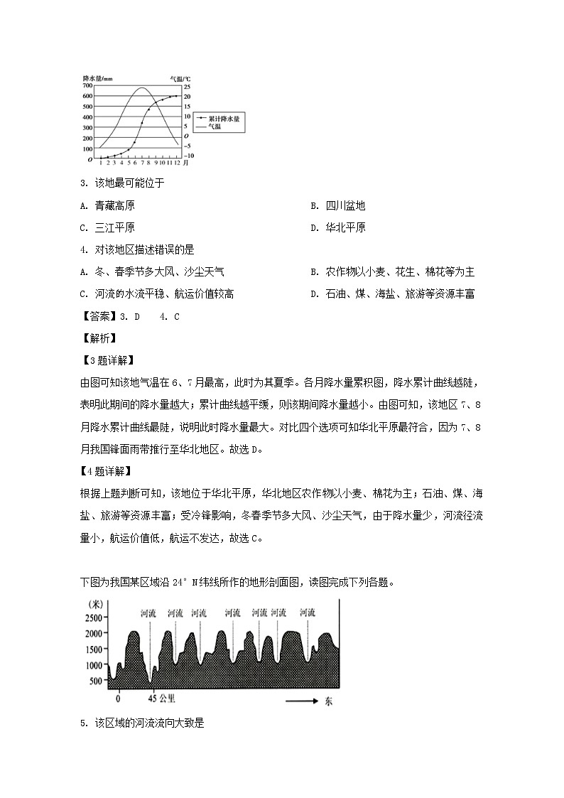 2018-2019学年四川省德阳五中高二下学期第三次月考地理试题 解析版第2页